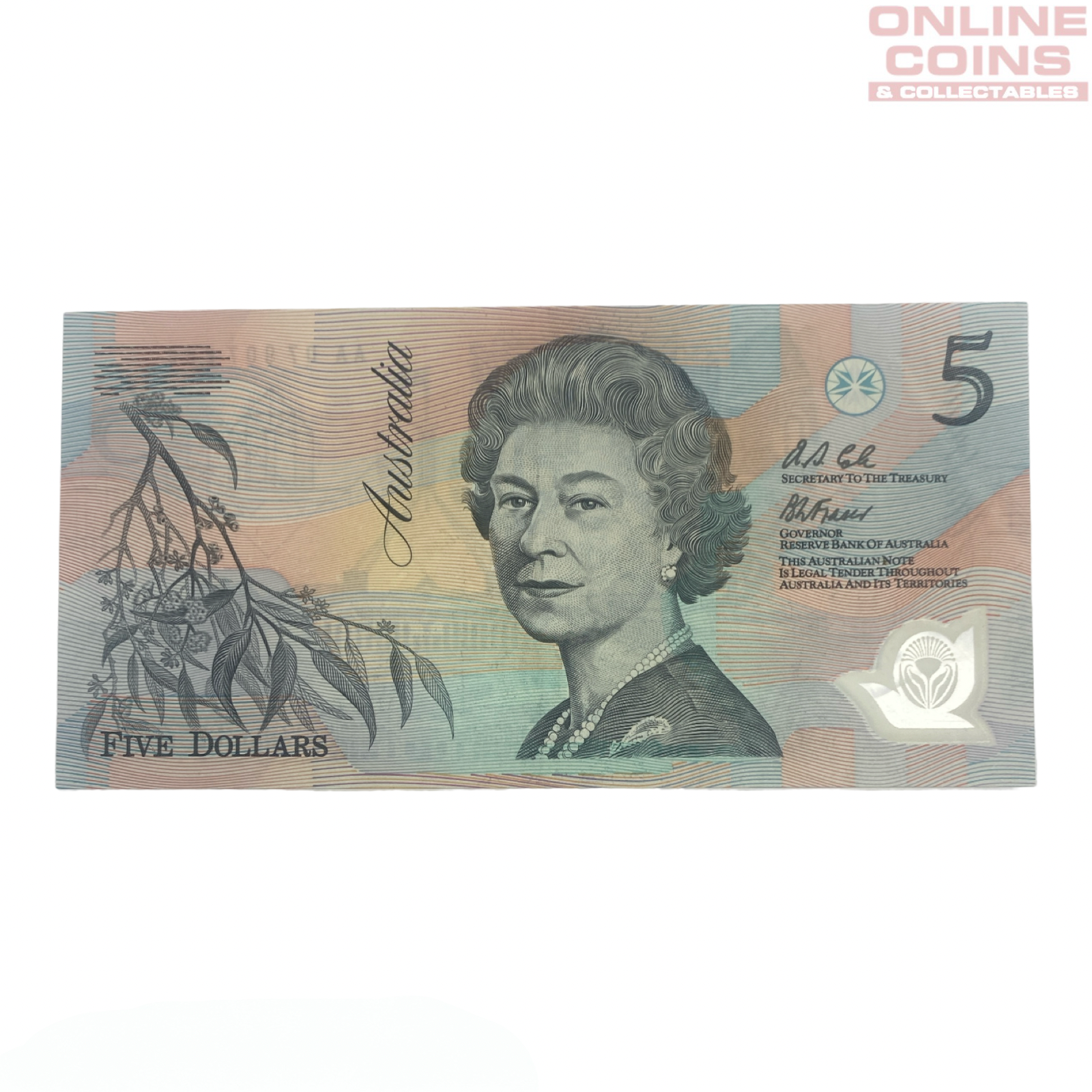 1992 Fraser Cole $5 Polymer Note - Almost Uncirculated